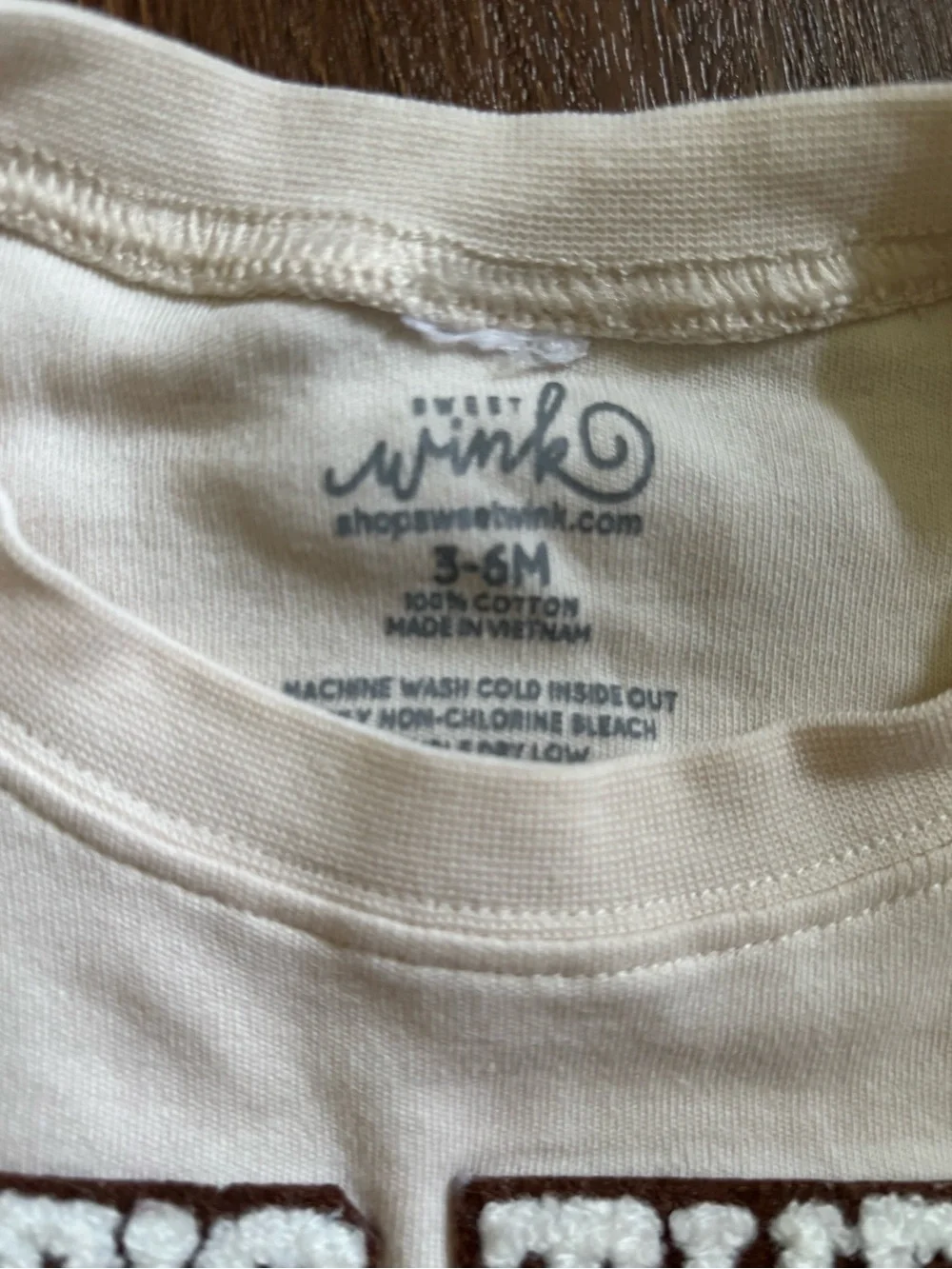 🎉 (3-6m) Sweet Wink Cream 'Tis The Season' Long-Sleeve Baby Bodysuit